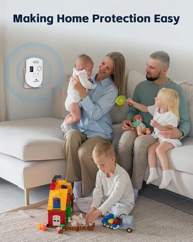 Natural G-as D-etector, Plug in G-as D-etector for Home, Indoor-Air-Quality-Monitor with Audible Alert, High Accuracy Natural-Gas-Leak-Detector for Kitchen, RV, Apartment and Camper in Kuwait
