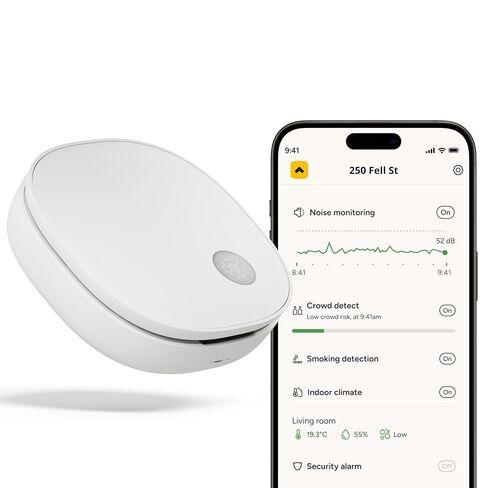 Minut M3 Sensor | Noise, Occupancy & Climate Monitoring in Real Time, for Short Term Rental Hosts | Subscription Required, 12 Months Included in Kuwait