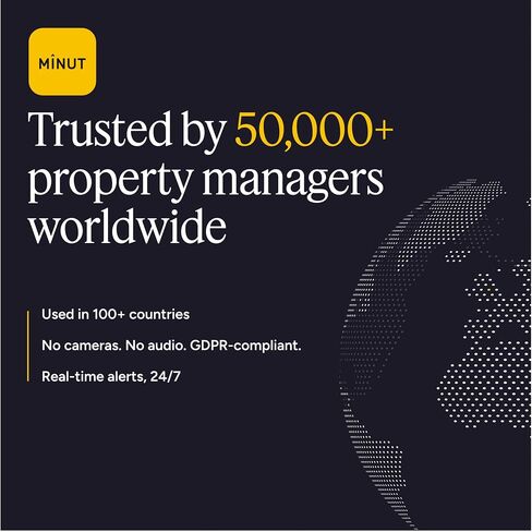 Minut M3 Sensor | Noise, Occupancy & Climate Monitoring in Real Time, for Short Term Rental Hosts | Subscription Required, 12 Months Included in Kuwait