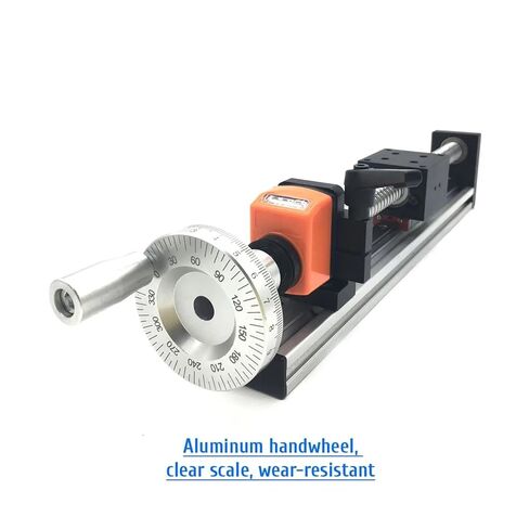CNC Manual Sliding Table 100-500mm Effective Stroke Linear Guide Stage Module with Digital Display Position Counter 1605/1610(Sfu1605 Horizontal,100mm Stroke) in Saudi Arabia