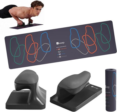 KEEP Wrist-Friendly Push Up Board - Ergonomic Push Up Grips | Ergonomic wrist support,Non-slip,Breathable sweat-proof grip,Lightweight,Indoor & Outdoor in Kuwait