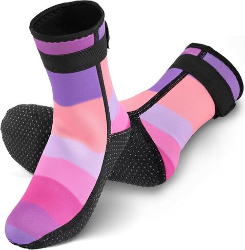 Kids Water Socks 3mm, Neoprene Anti-Slip Sand Socks for Swimming Beach Water Sports, Keep Feet Warm and Safe in Kuwait