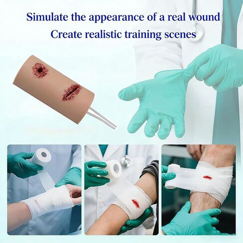 Tourniquet Arm Trainer, Stop Bleed Training Kit, Bleeding Control Simulator, Laceration & Tourniquet Training Model, for Medical, Military & First Aid Training in Kuwait
