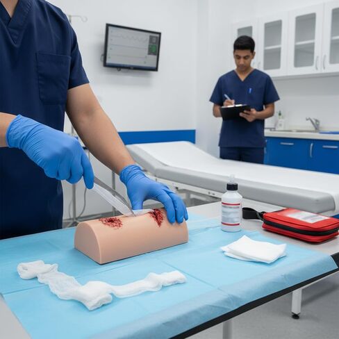Tourniquet Arm Trainer, Stop Bleed Training Kit, Bleeding Control Simulator, Laceration & Tourniquet Training Model, for Medical, Military & First Aid Training in Kuwait