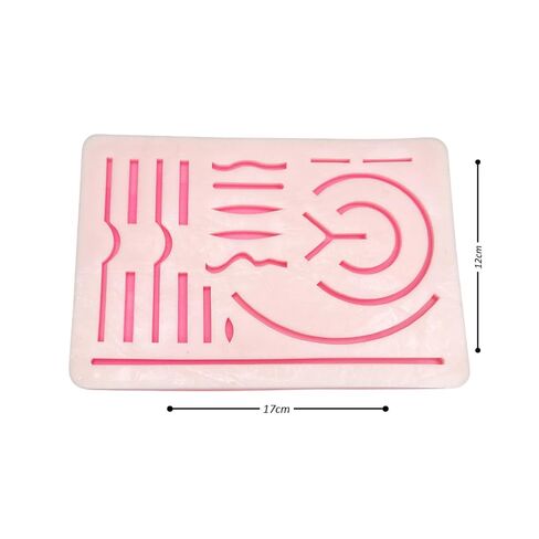 Suture Practice Pad Realistic Silicone Skin for Suturing Training, Multiple Pre-Cut Wounds & Durable Multi-Layer Surgical Training Pad for Medical & Veterinary Students in Kuwait