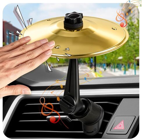 2026 Upgraded Mini Car Cymbal Air Vent Drum,Funny White Elephant & Christmas Gifts, Non-Blocking Car Crash Cymbals,Stocking Stuffers for Men, Music Lovers, Family & Friends, Car Vent Decoration in Kuwait