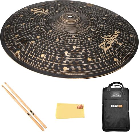 Zildjian S22MR 22" S Medium Ride Cymbal | Bundle with Drumsticks, Drumstick Bag, and Austin Bazaar Polishing Cloth in Kuwait