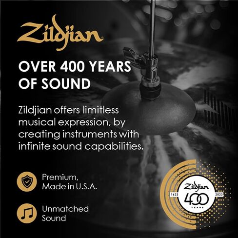 Zildjian S22MR 22" S Medium Ride Cymbal | Bundle with Drumsticks, Drumstick Bag, and Austin Bazaar Polishing Cloth in Kuwait