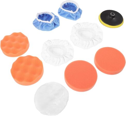 Didiseaon 10pcs Car Buffer Drill Attachment Polishing Buffing Wheel Kit with Sponge, Wool, and Cloth Pads for Efficient and Reliable Car Detailing in Saudi Arabia