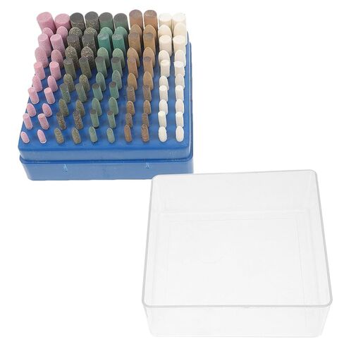 Vaguelly Rotary Tool Polishing Bits Set Cowhide with Sand 100pcs Wool, Rubber and Steel Materials, Easy to Carry Assortment of Sizes and Shapes for Homes and Settings Where Polishing is in Kuwait
