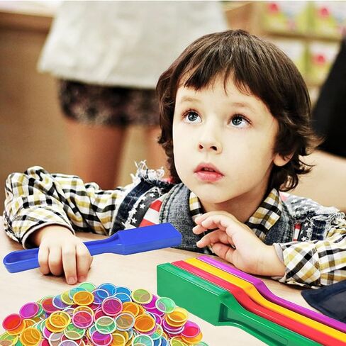 SEETOOOGAMES Magnetic Bingo Chips Wands - 6 Color 600 Metal Chips with 6 Wands for Classroom in Kuwait