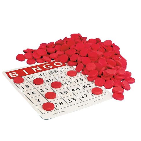 Quiet Bingo Chips, Red (Pack of 250) in Kuwait