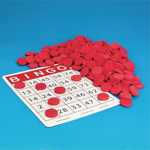 Quiet Bingo Chips, Red (Pack of 250) in Kuwait