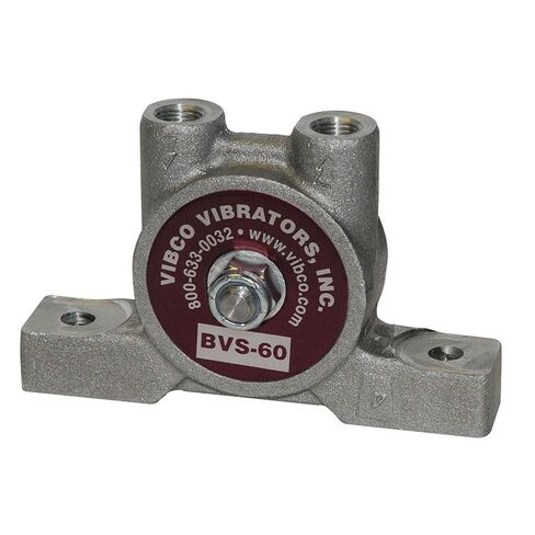 BVS-60 Silent Pneumatic Turbine Vibrator, 20 lb. Force, 12000 VPM, 4 CFM, 60 psi, Threaded Exhaust, 3" Bolt Pattern in Kuwait