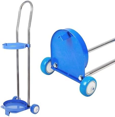 Portable Gas Cylinder Trolley, Single Capacity Oxygen Tank Cart with Wheels, Easy Transport for Lab, Hospital, Workshop in Kuwait