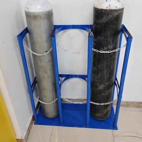 Oxygen Cylinder Rack,Cylinder Holder Rack for 40/50L Nitrogen, Acetylene, Hydrogen - 31-39" Tall Gas Cylinder Storage Organizer, Laboratory Fixed Shelf (40.6x11.8x31.5 inch) in Kuwait