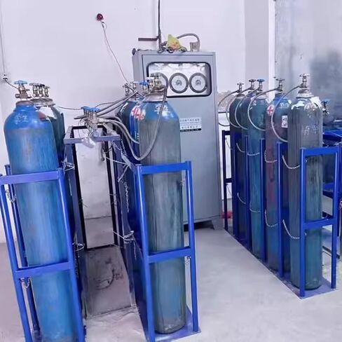 Gas Cylinder Trolley Stainless Steel Tank Storage Rack with Double Safety Chain for Workshop Hospital Labs in Kuwait