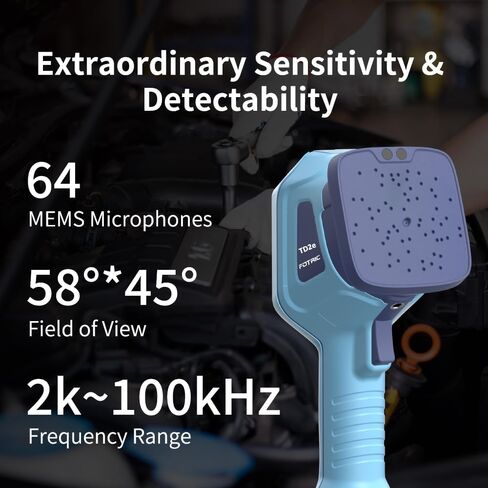 TD2e Acoustic Imaging Camera,64 MEMS Digital Microphones,Acoustic Imager for Compressed Air Leaks, Vacuum Leaks, Vibration Problems Detection,2k~100kHz Frequency Range, 3.5" Touch Screen,5MP in Saudi Arabia