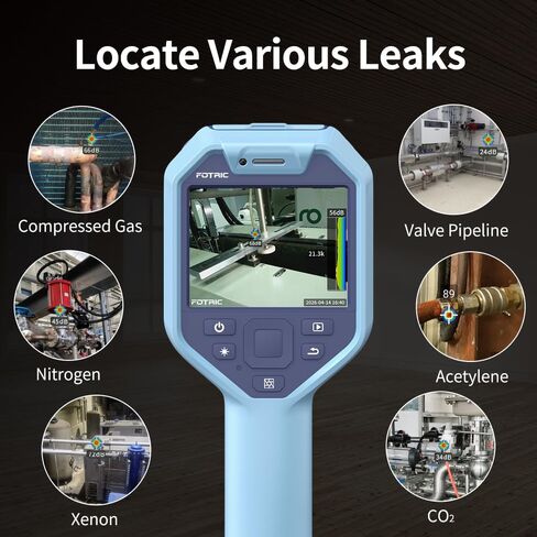 TD2e Acoustic Imaging Camera,64 MEMS Digital Microphones,Acoustic Imager for Compressed Air Leaks, Vacuum Leaks, Vibration Problems Detection,2k~100kHz Frequency Range, 3.5" Touch Screen,5MP in Saudi Arabia