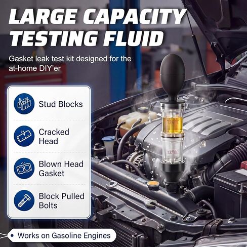 Xuhal Dual Chamber Head Gasket Tester Kit, 8.5oz Testing Fluid Combustion Leak Test Kit for Gas Diesel Engine Car Truck Color Change Indicator in Saudi Arabia