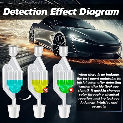 3.3oz Head Gasket Tester Kit, Combustion Leak Tester with Universal Radiator, Fast, Non-Destructive Testing, Reliable Test Results for Cars Suvs Trucks in Saudi Arabia