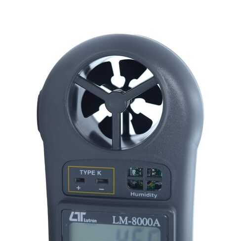 Digital Professional 4‑in‑1 Wind Meter – Anemometer + Data Logging, illuminance calibrated, and UV LED PAR lux – Ideal for HVAC Airflow Measurement, Ventilation System Testing| Model: LM-8000A in Kuwait