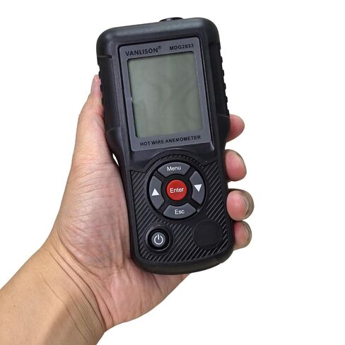 Thermal Anemometer –MOG2033 Handheld CFM CMM Air Flow Meter with Sunlight Readable Backlit LCD, High-Precision Wind Speed Gauge for HVAC Ducts Vents, Telescopic Probe, Temperature in Kuwait