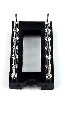 IC DIP Sockets DIP-14 Machined Round Contact Pins Holes 2.54mm DIP14 DIP 14 Breadboard-Friendly (Pack of 10) in Kuwait