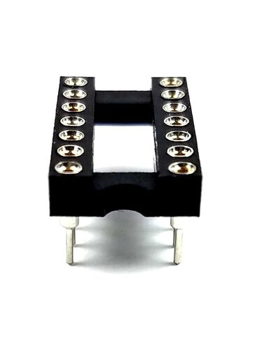 IC DIP Sockets DIP-14 Machined Round Contact Pins Holes 2.54mm DIP14 DIP 14 Breadboard-Friendly (Pack of 10) in Kuwait