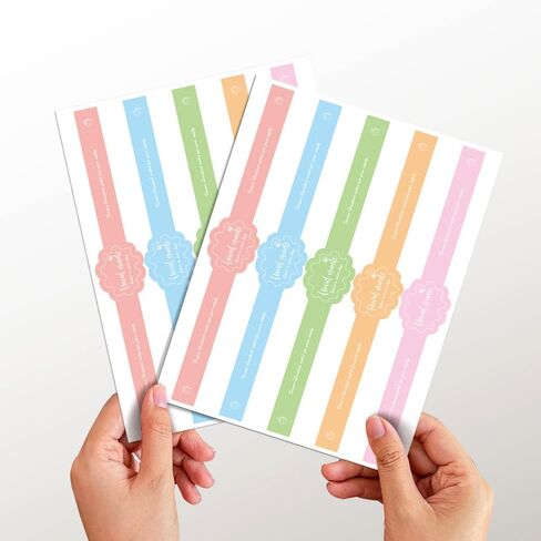 300 Pcs Food Retail Package Seal Stickers 1" x 9" Safe Secure Tamper Evident Lids Stickers,Baking Gift Box Sticker for Handmade Baking Craft Arts in Kuwait