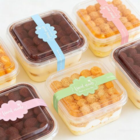 300 Pcs Food Retail Package Seal Stickers 1" x 9" Safe Secure Tamper Evident Lids Stickers,Baking Gift Box Sticker for Handmade Baking Craft Arts in Kuwait