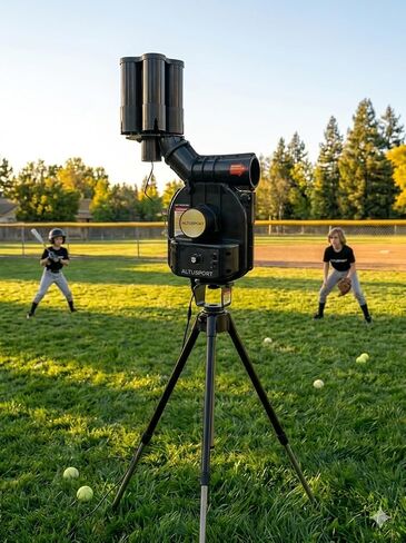 Automatic Pitching Machine for Baseball, Softball, Kids & Youth | Up to 50 MPH, Auto Ball Feeder (Baseball), Lightweight 22 lbs, Portable Training Equipment for Kids, Youth & Coaches in Kuwait