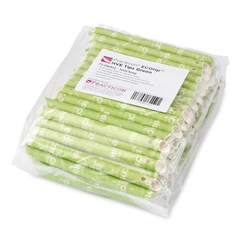 Practicon 7108312 Vented Green ECOtip HVE Tips (Pack of 100) in Kuwait