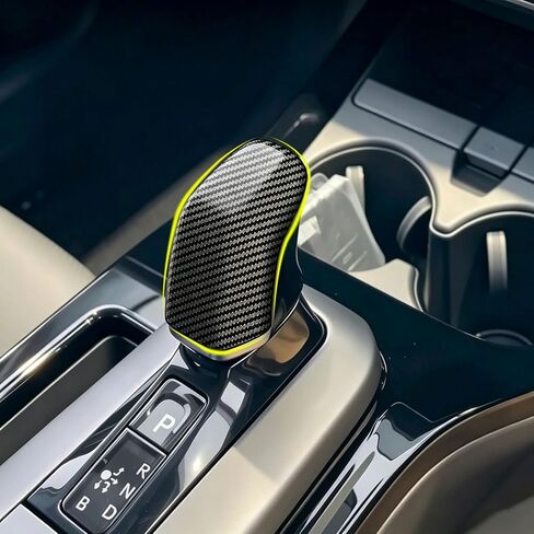 Gear Shift knob Cover Compatible with Toyota Prius 2023 2024 Center Console Shifter Trim Automatic Transmission Decoration Interior Car Accessories ABS 1PCS(Carbon Fiber Style) in Saudi Arabia