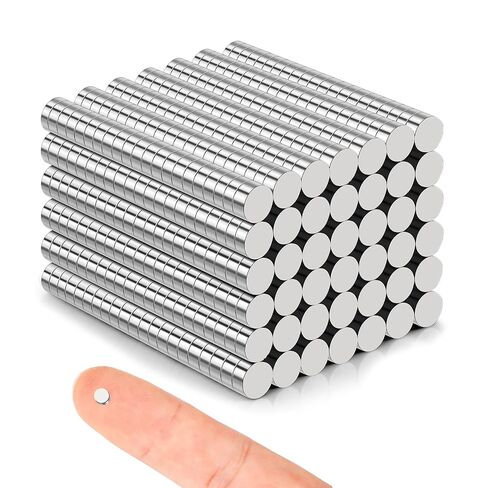 300 Pack Small Magnets, 4x2mm Refrigerator Magnets Rare Earth Magnets Neodymium Magnets for Crafts, Whiteboard, Kitchen Cabinet, 3D Printing in Kuwait