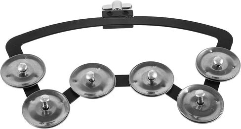 Sturdy Silver Drum Mount Tambourine Hand Bell Instrument Made of Aluminum Alloy and Abs, Designed be Used on Drums without Burrs and Will Not Damage the Skin, Percussion in Kuwait