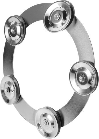 Housoutil Silver Metal Drum Set Accessory Tambourine with Excellent Sound Quality and Versatile Design for Professional Drummers and Music Enthusiasts during Performances and Practice in Kuwait