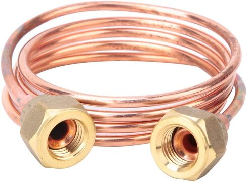 Copper Capillary Tubing 2.8mm G1/4 Thread Refrigeration Parts Soft Flexible Tube for HVAC Technicians Air Conditioner Repair 900mm in Saudi Arabia
