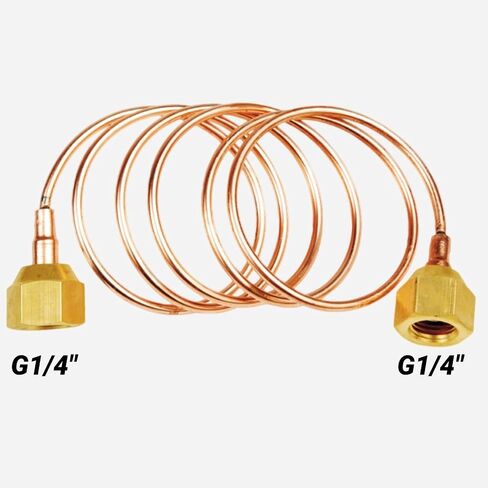 Copper Capillary Tubing 2.8mm G1/4 Thread Refrigeration Parts Soft Flexible Tube for HVAC Technicians Air Conditioner Repair 900mm in Saudi Arabia