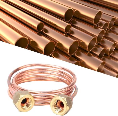 Copper Capillary Tubing 2.8mm G1/4 Thread Refrigeration Parts Soft Flexible Tube for HVAC Technicians Air Conditioner Repair 900mm in Saudi Arabia