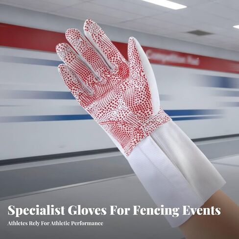 Fencing Competition Glove Long Cuff Fingered Fencing Glove Snug Fits Hand Protection in Saudi Arabia