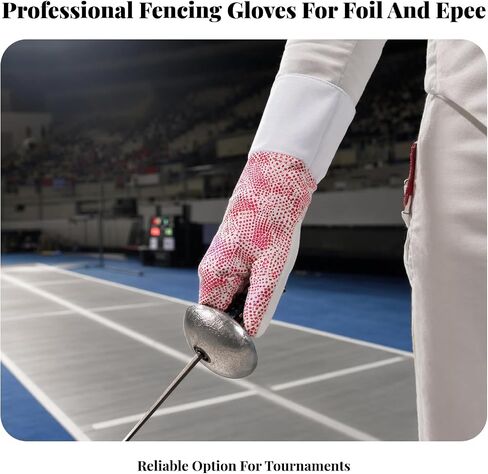 Fencing Competition Glove Long Cuff Fingered Fencing Glove Snug Fits Hand Protection in Saudi Arabia