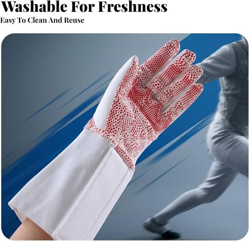 Fencing Competition Glove Long Cuff Fingered Fencing Glove Snug Fits Hand Protection in Saudi Arabia