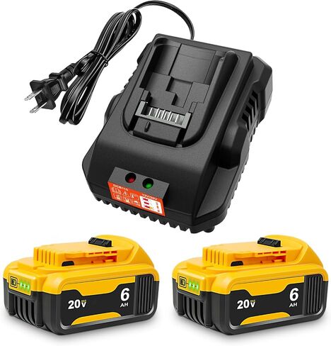 استبدل محطة شحن البطارية DCB104 DCB104 ، متوافقة مع شاحن USB ومحول لبطاريات أقصى 12 فولت و 20 فولت ، متوافقة مع DCB124 ، DCB126 ، DCB200 ، DCB205 ، DCB206 Yellow in Kuwait