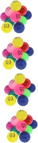 Abaodam 4sets Plastic Raffle Balls Numbered Bulk Balls for Home Parties Bar Games Party Games 10pcs*4 in Kuwait