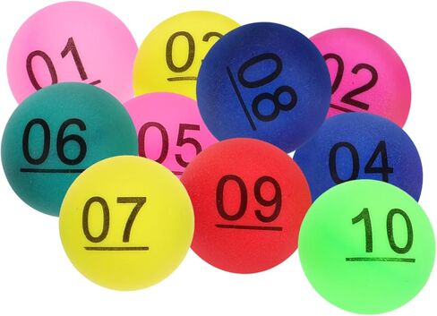 Abaodam 4sets Plastic Raffle Balls Numbered Bulk Balls for Home Parties Bar Games Party Games 10pcs*4 in Kuwait