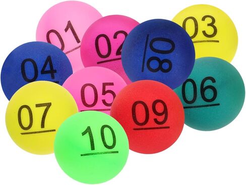 Abaodam 4sets Plastic Raffle Balls Numbered Bulk Balls for Home Parties Bar Games Party Games 10pcs*4 in Kuwait