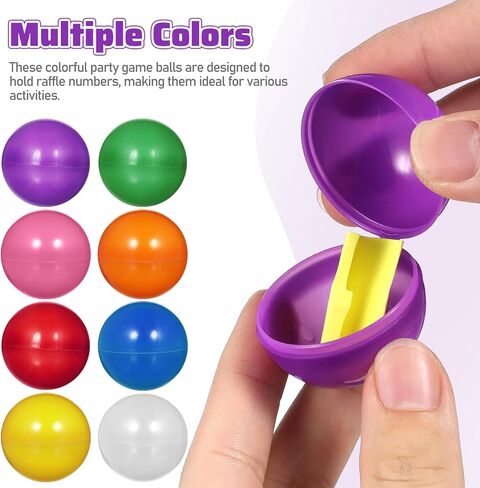 25 Pcs Raffle Balls, 1.57 Inch Colored Plastic Hollow Spheres, Lottery Bingo Game Machine Carnival Party Activity Prizes in Kuwait