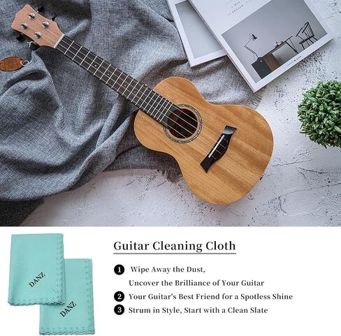Guitar cleaning kit with guitar string cleaner, lemon oil, polish, cleaning cloth, beeswax, guitar string winder in Kuwait