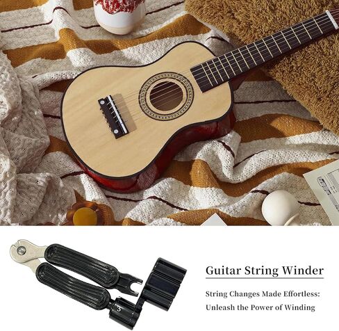 Guitar cleaning kit with guitar string cleaner, lemon oil, polish, cleaning cloth, beeswax, guitar string winder in Kuwait